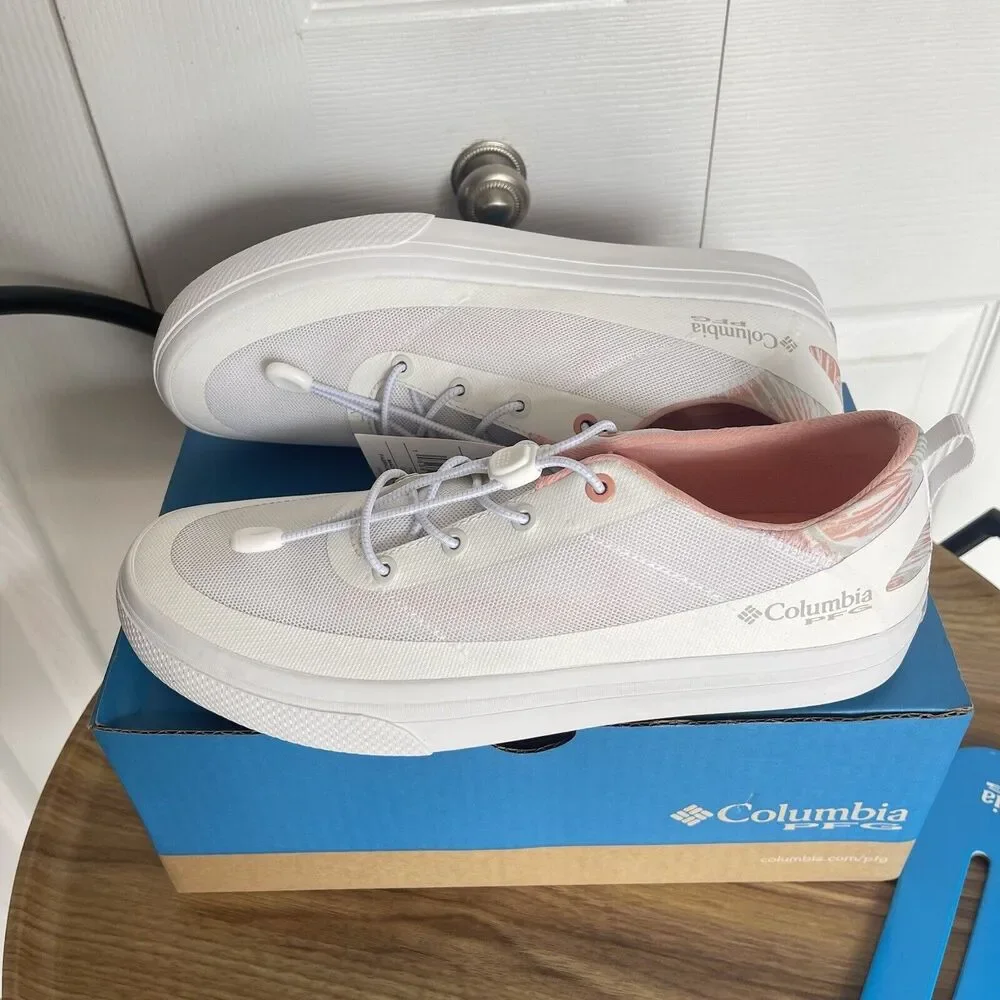 Columbia Women PFG Bonehead Water Boat Shoes Sneaker Size 10 White NEW